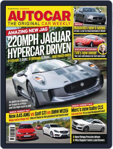 Autocar June 25th, 2013 Digital Back Issue Cover