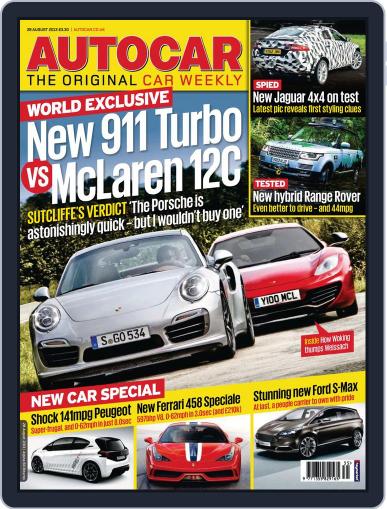 Autocar August 27th, 2013 Digital Back Issue Cover