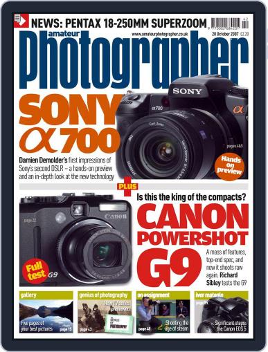 Amateur Photographer October 15th, 2007 Digital Back Issue Cover