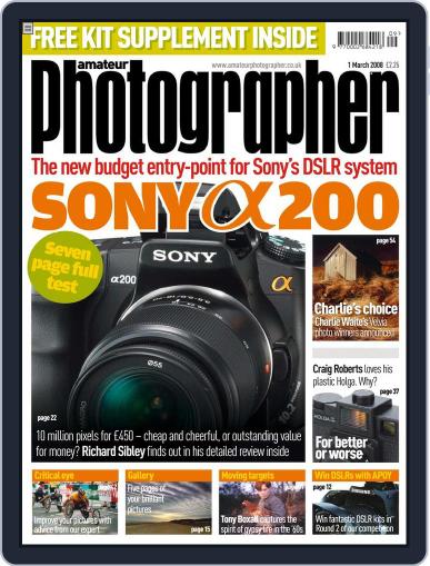 Amateur Photographer February 29th, 2008 Digital Back Issue Cover