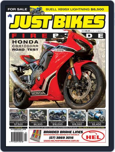 Just Bikes February 1st, 2018 Digital Back Issue Cover