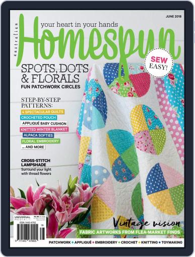 Australian Homespun June 1st, 2018 Digital Back Issue Cover