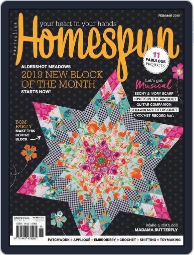 Australian Homespun February 1st, 2019 Digital Back Issue Cover