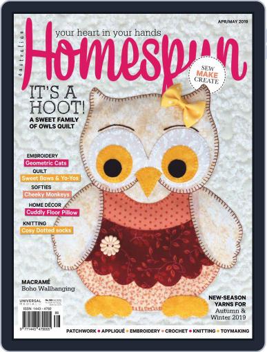 Australian Homespun April 1st, 2019 Digital Back Issue Cover