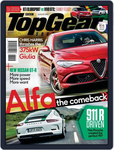 Top Gear South Africa August 1st, 2016 Digital Back Issue Cover