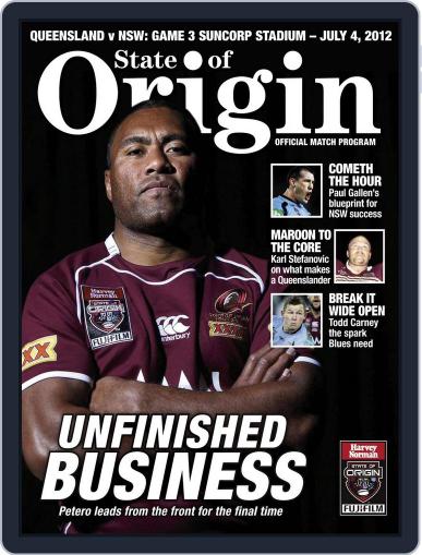 Big League: NRL State of Origin July 1st, 2012 Digital Back Issue Cover