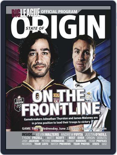 Big League: NRL State of Origin June 19th, 2016 Digital Back Issue Cover