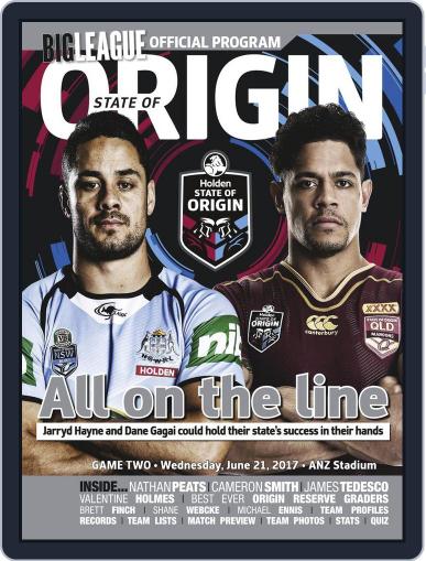 Big League: NRL State of Origin June 21st, 2017 Digital Back Issue Cover
