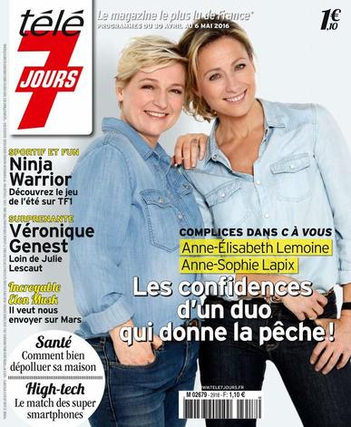 Télé 7 Jours April 25th, 2016 Digital Back Issue Cover