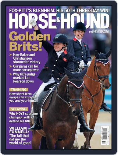 Horse & Hound September 13th, 2012 Digital Back Issue Cover