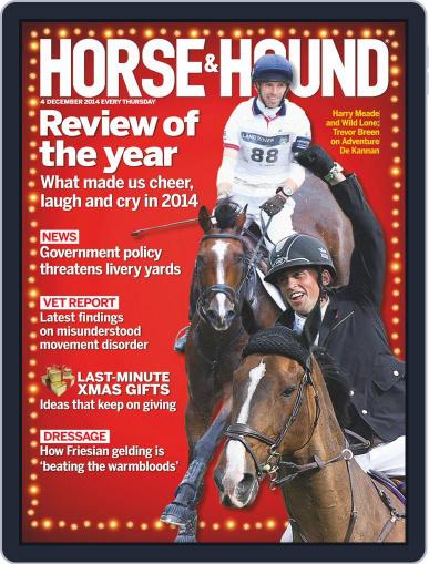 Horse & Hound December 3rd, 2014 Digital Back Issue Cover