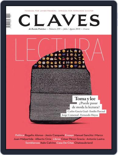 Claves De La Razón Práctica July 1st, 2018 Digital Back Issue Cover