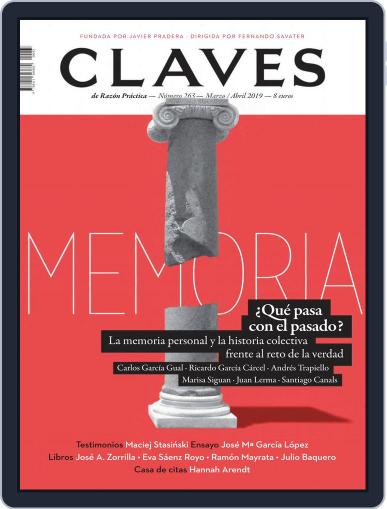 Claves De La Razón Práctica March 1st, 2019 Digital Back Issue Cover