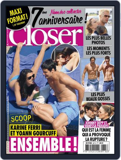 Closer France June 22nd, 2012 Digital Back Issue Cover