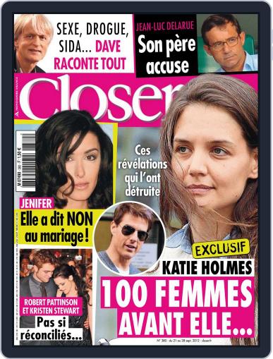 Closer France September 23rd, 2012 Digital Back Issue Cover
