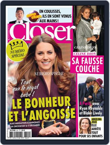 Closer France December 7th, 2012 Digital Back Issue Cover