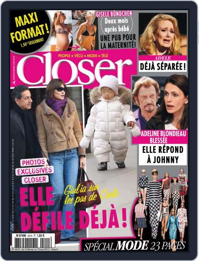 Closer France February 15th, 2013 Digital Back Issue Cover