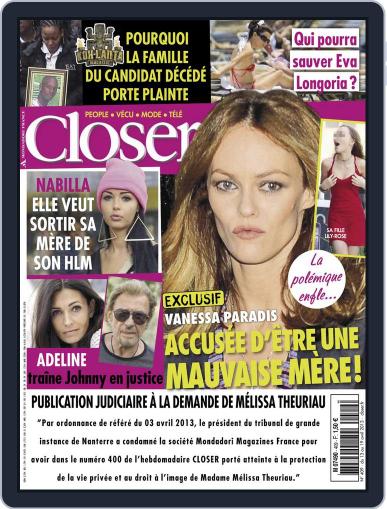 Closer France April 12th, 2013 Digital Back Issue Cover