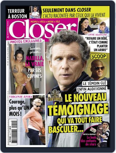 Closer France April 19th, 2013 Digital Back Issue Cover