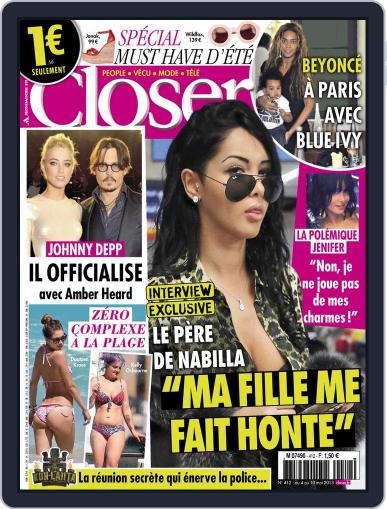 Closer France May 3rd, 2013 Digital Back Issue Cover