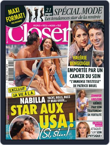 Closer France September 6th, 2013 Digital Back Issue Cover