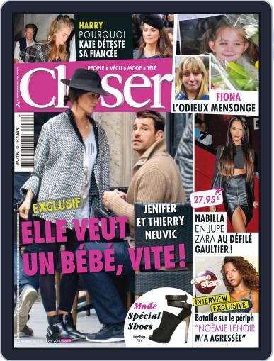 Closer France October 4th, 2013 Digital Back Issue Cover