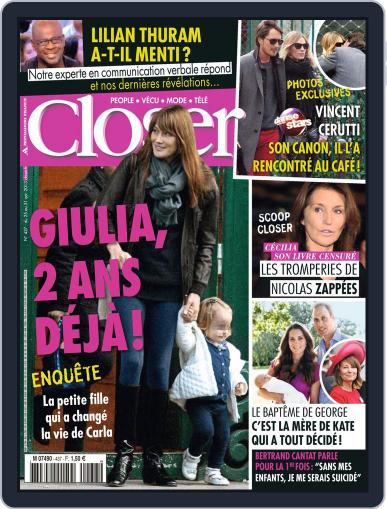 Closer France October 24th, 2013 Digital Back Issue Cover