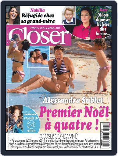 Closer France December 25th, 2014 Digital Back Issue Cover