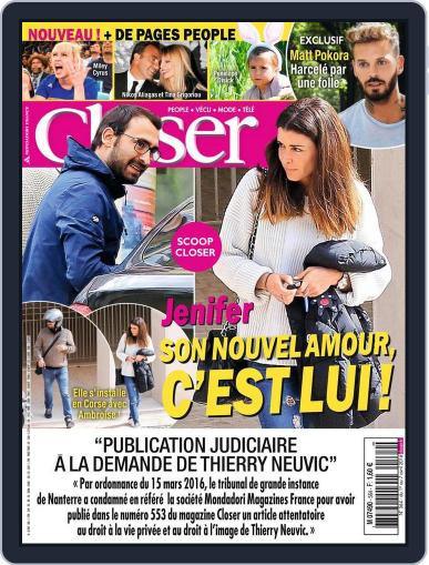 Closer France April 1st, 2016 Digital Back Issue Cover