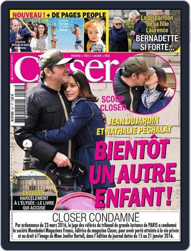 Closer France April 22nd, 2016 Digital Back Issue Cover