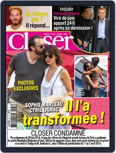 Closer France September 9th, 2016 Digital Back Issue Cover