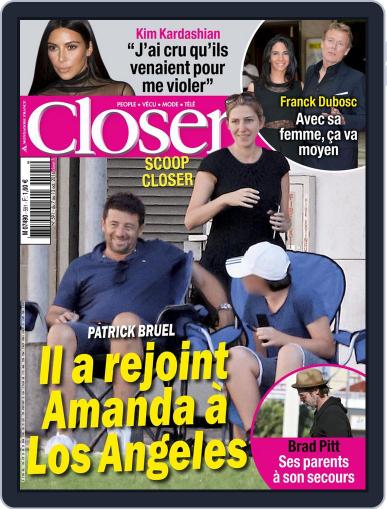 Closer France October 7th, 2016 Digital Back Issue Cover