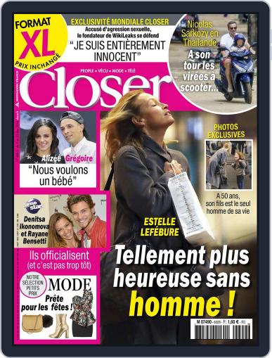 Closer France December 9th, 2016 Digital Back Issue Cover