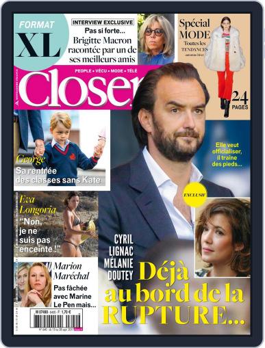 Closer France September 15th, 2017 Digital Back Issue Cover