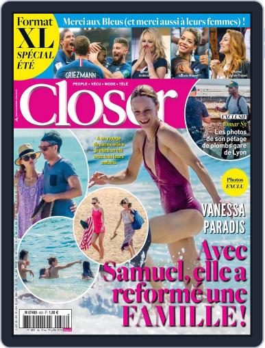 Closer France July 13th, 2018 Digital Back Issue Cover