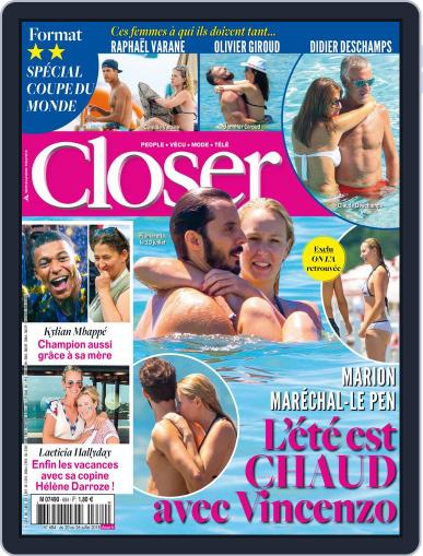 Closer France July 20th, 2018 Digital Back Issue Cover