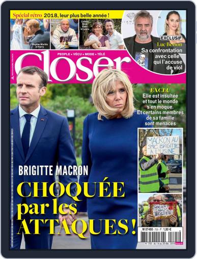 Closer France December 14th, 2018 Digital Back Issue Cover