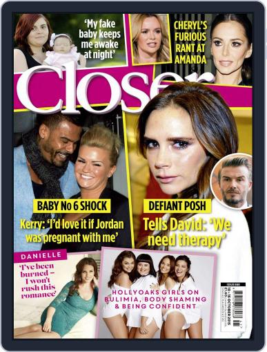 Closer United Kingdom October 10th, 2015 Digital Back Issue Cover