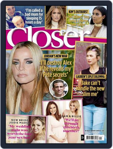 Closer United Kingdom October 31st, 2015 Digital Back Issue Cover