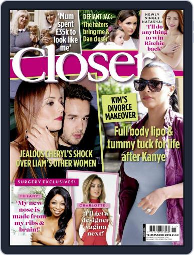 Closer United Kingdom March 15th, 2016 Digital Back Issue Cover