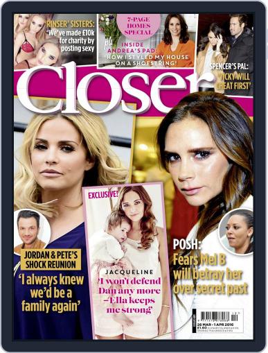 Closer United Kingdom March 22nd, 2016 Digital Back Issue Cover