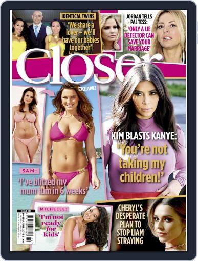 Closer United Kingdom April 5th, 2016 Digital Back Issue Cover
