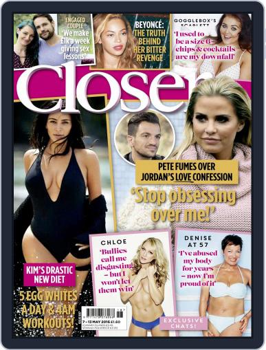 Closer United Kingdom May 3rd, 2016 Digital Back Issue Cover