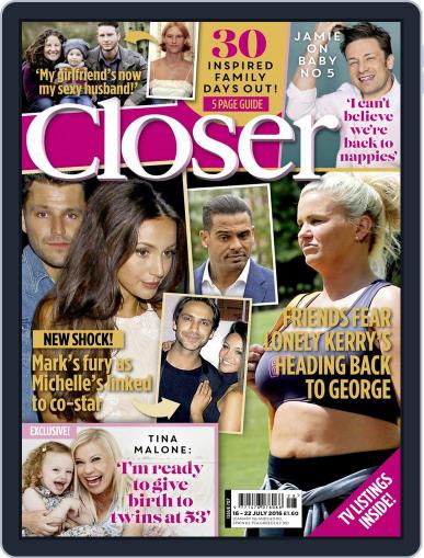 Closer United Kingdom July 12th, 2016 Digital Back Issue Cover