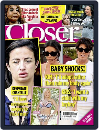 Closer United Kingdom July 19th, 2016 Digital Back Issue Cover