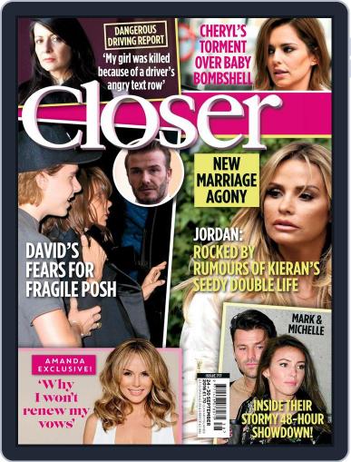 Closer United Kingdom September 20th, 2016 Digital Back Issue Cover