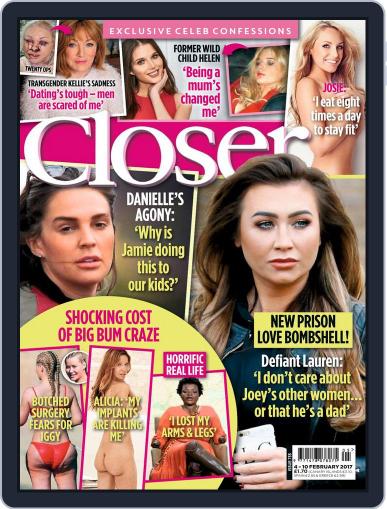 Closer United Kingdom January 31st, 2017 Digital Back Issue Cover