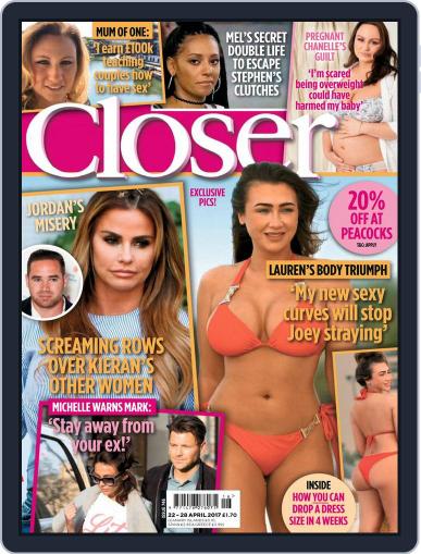 Closer United Kingdom April 18th, 2017 Digital Back Issue Cover
