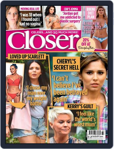Closer United Kingdom August 8th, 2017 Digital Back Issue Cover
