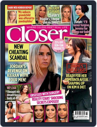 Closer United Kingdom August 15th, 2017 Digital Back Issue Cover